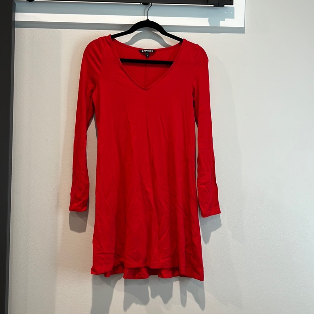 Express simple red dress